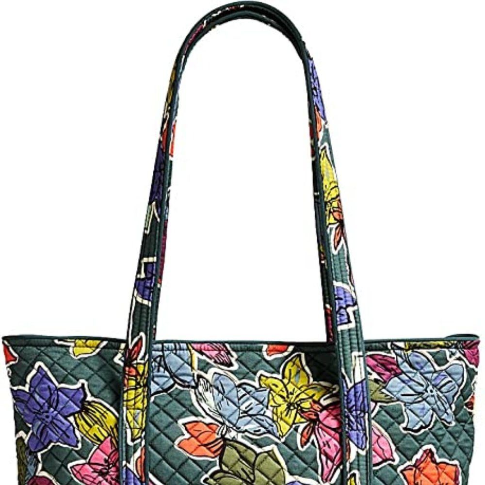 NEW Vera Bradley Women's Iconic Vera Tote Falling Flowers Large Last one! - Picture 2 of 2